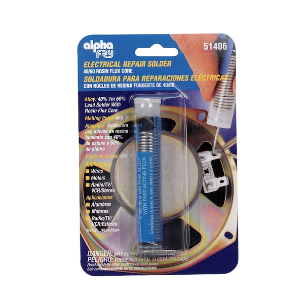 Alpha Fry Alpha Fry 0.9 oz Repair Solder 0.062 in. D Tin/Lead 40/60 1 pc 51406 - main